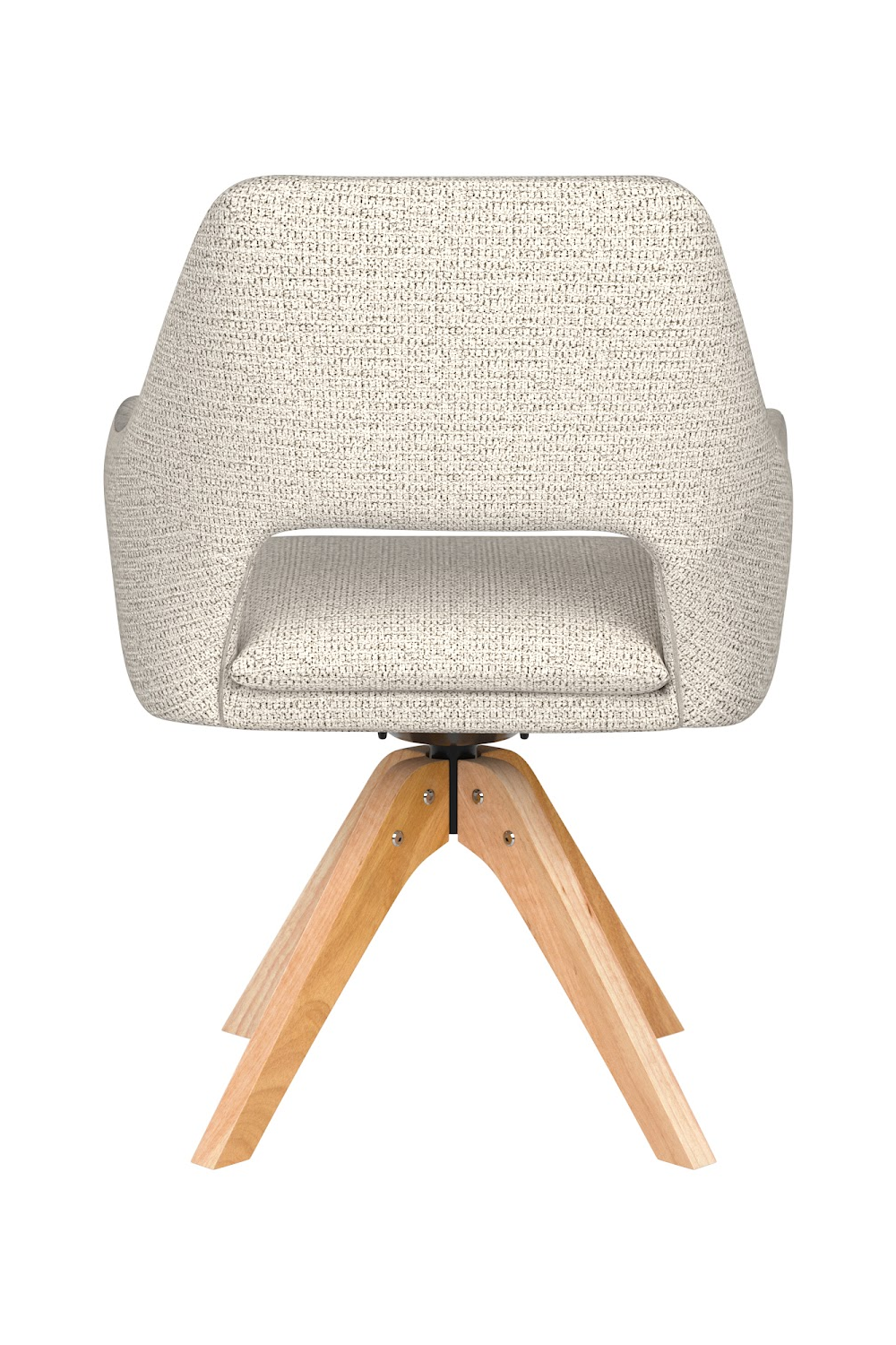 Cut-Out Back Wooden Swivel Armchair | DF Mos | Oroa.com
