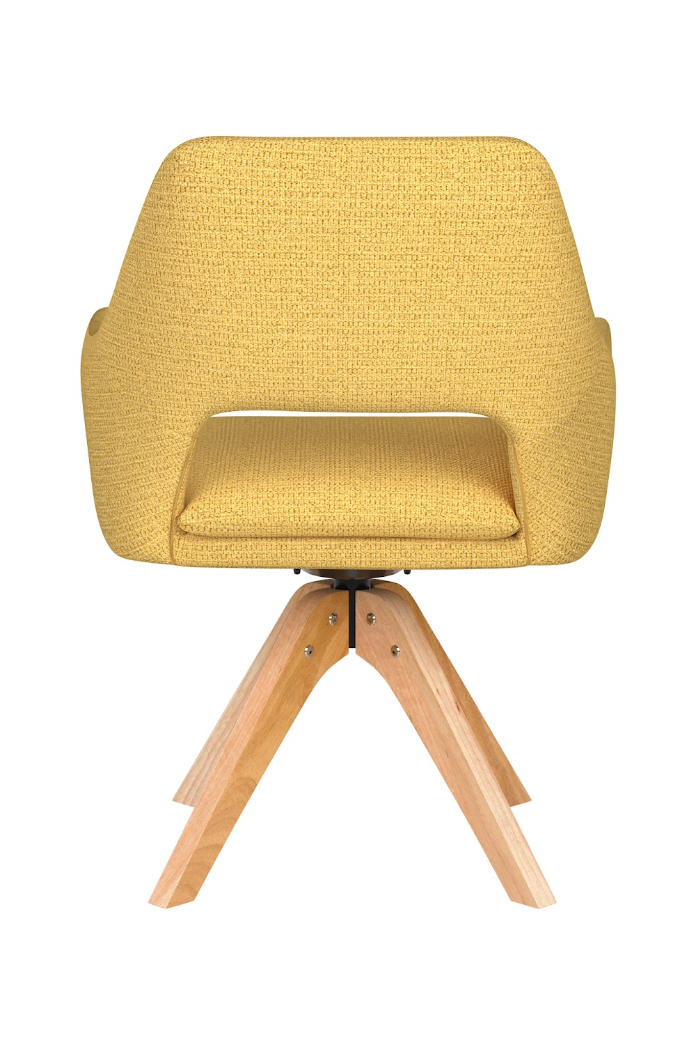 Cut-Out Back Wooden Swivel Armchair | DF Mos | Oroa.com