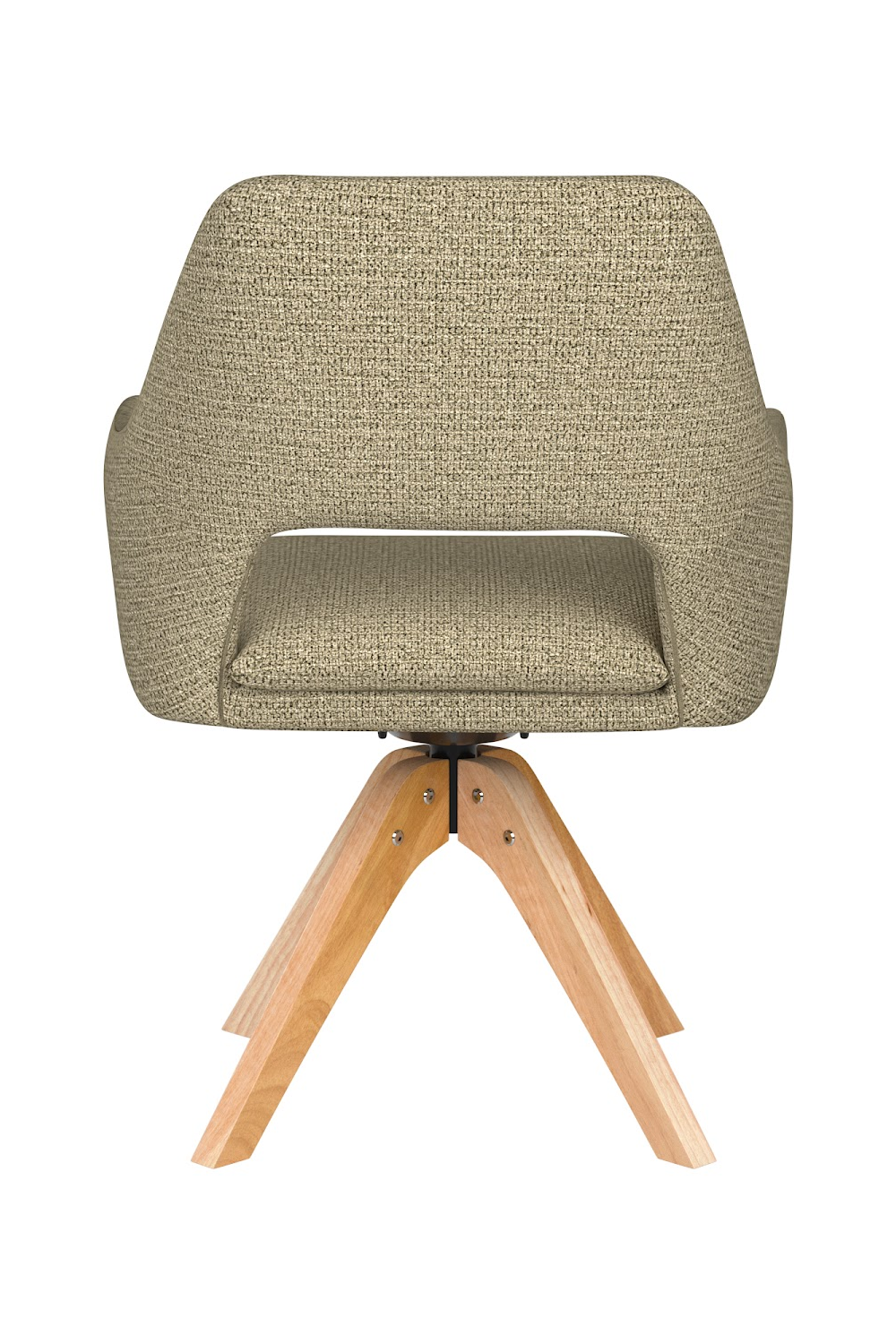 Cut-Out Back Wooden Swivel Armchair | DF Mos | Oroa.com