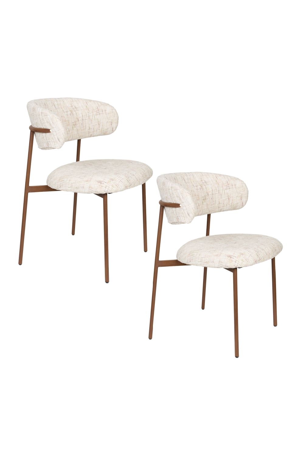 Iron Framed Curve Dining Chairs (2) | DF Claes | OROA.com