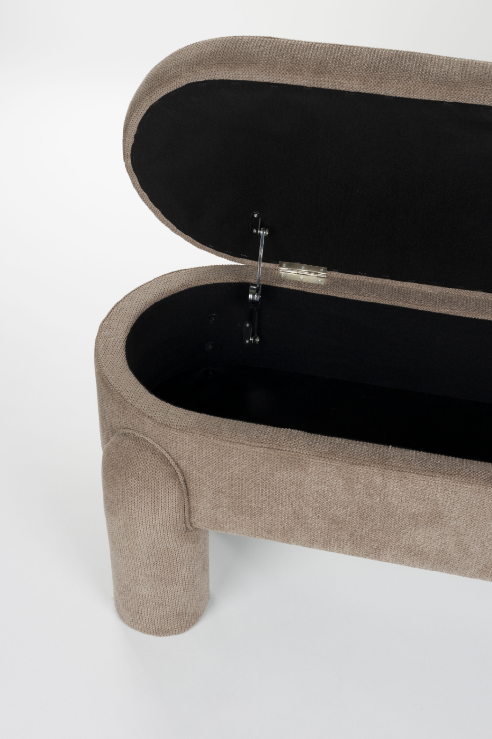 Gray Oval Storage Bench | DF Orly | OROA.com