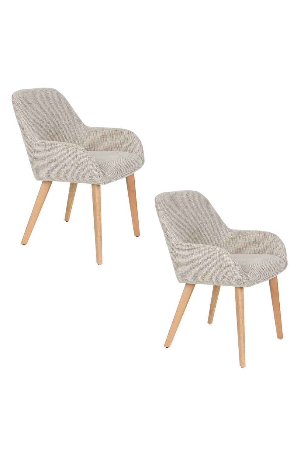 Upholstered Scandinavian Armchairs (2) | DF Loua | OROA.com
