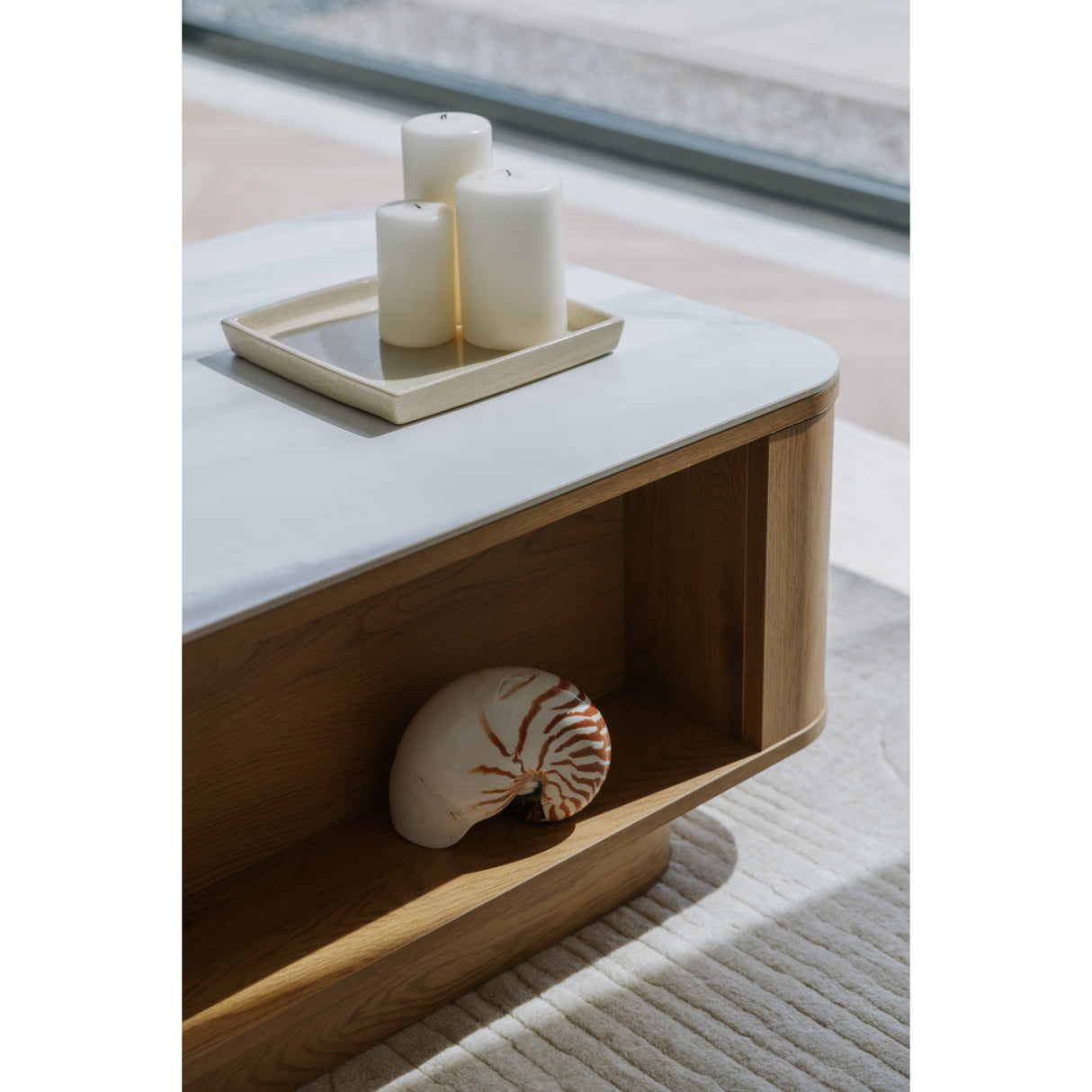 Modern European furniture - Wooden 2-Door Coffee Table - www.oroa.com | Oroa.com