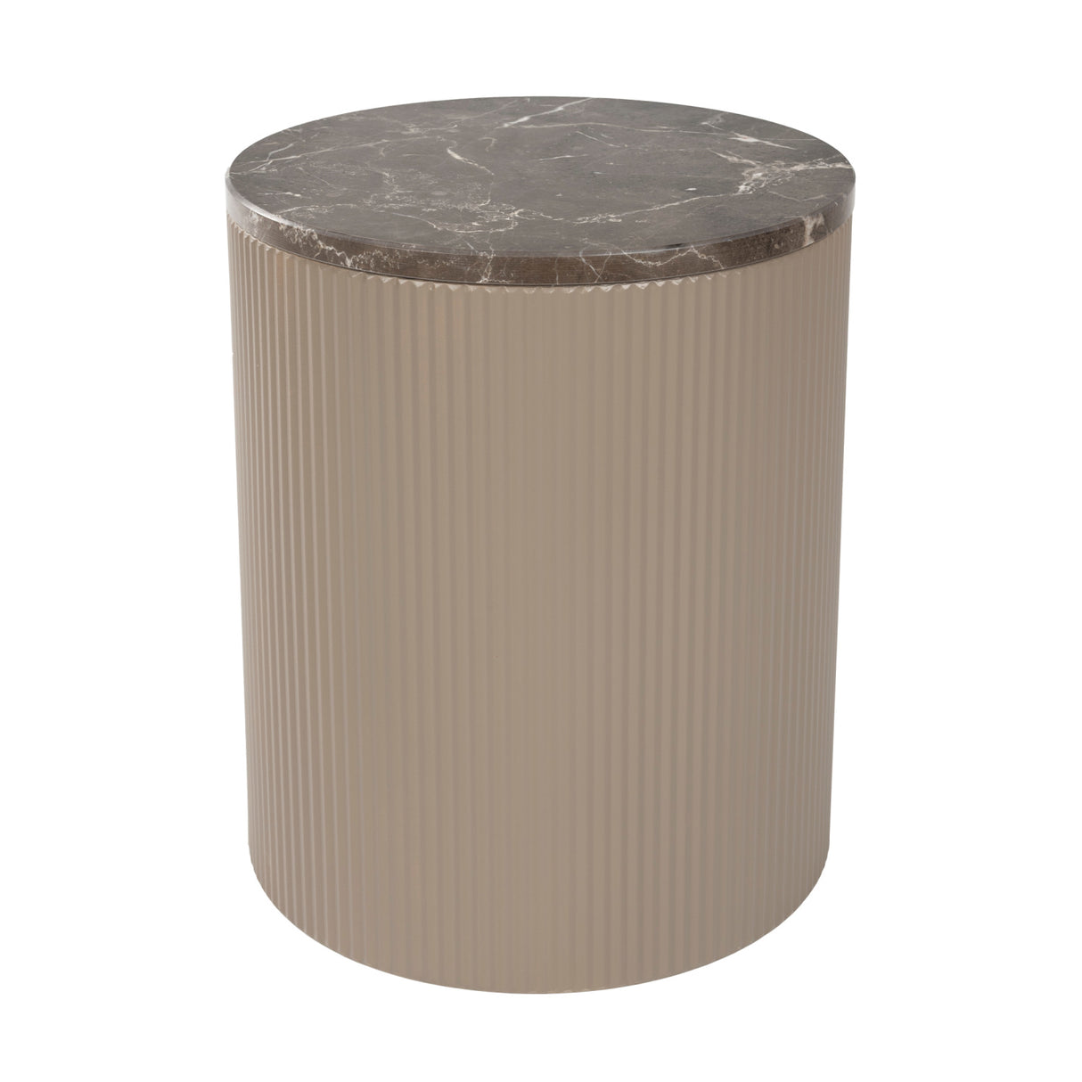 Modern European furniture - Beige Marble Round Side Table - www.oroa.com | Oroa.com