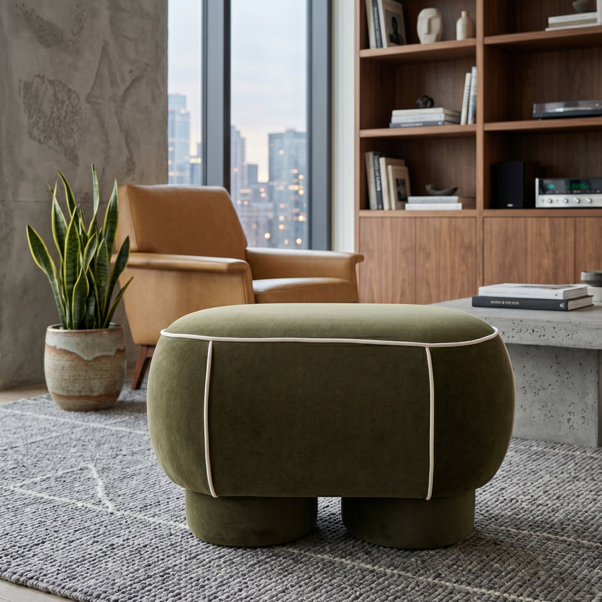 Modern European furniture - Fabric Upholstered Bench M - www.oroa.com | Oroa.com