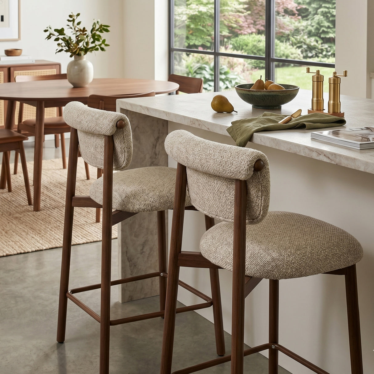 Modern European furniture - Woven Fabric Counter Chairs (2) - www.oroa.com | Oroa.com