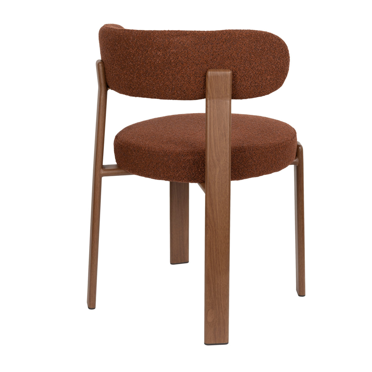 Modern European furniture - Brown Fabric Rounded Dining Chairs (2) - www.oroa.com | Oroa.com