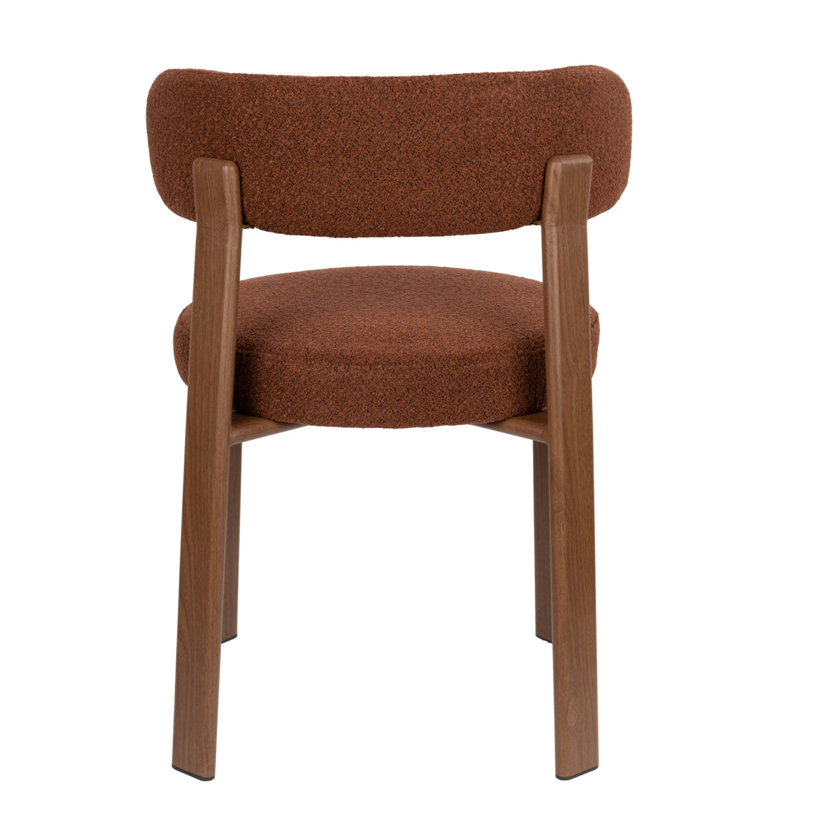 Modern European furniture - Brown Fabric Rounded Dining Chairs (2) - www.oroa.com | Oroa.com