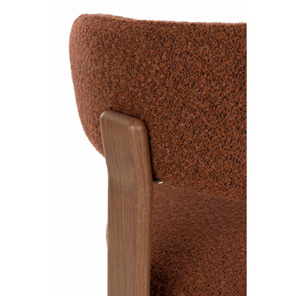 Modern European furniture - Brown Fabric Rounded Dining Chairs (2) - www.oroa.com | Oroa.com