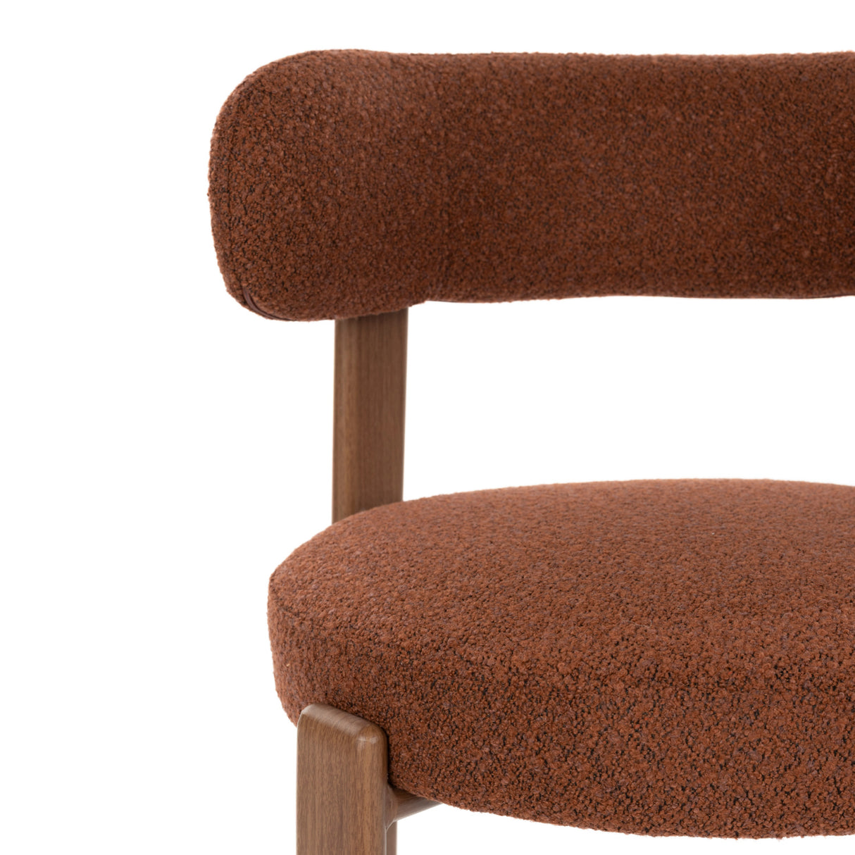 Modern European furniture - Brown Fabric Rounded Dining Chairs (2) - www.oroa.com | Oroa.com