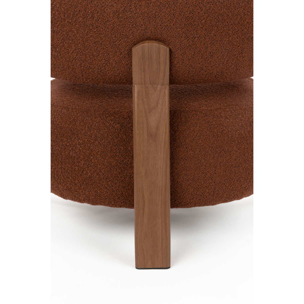 Modern European furniture - Brown Fabric Rounded Lounge Chair - www.oroa.com | Oroa.com