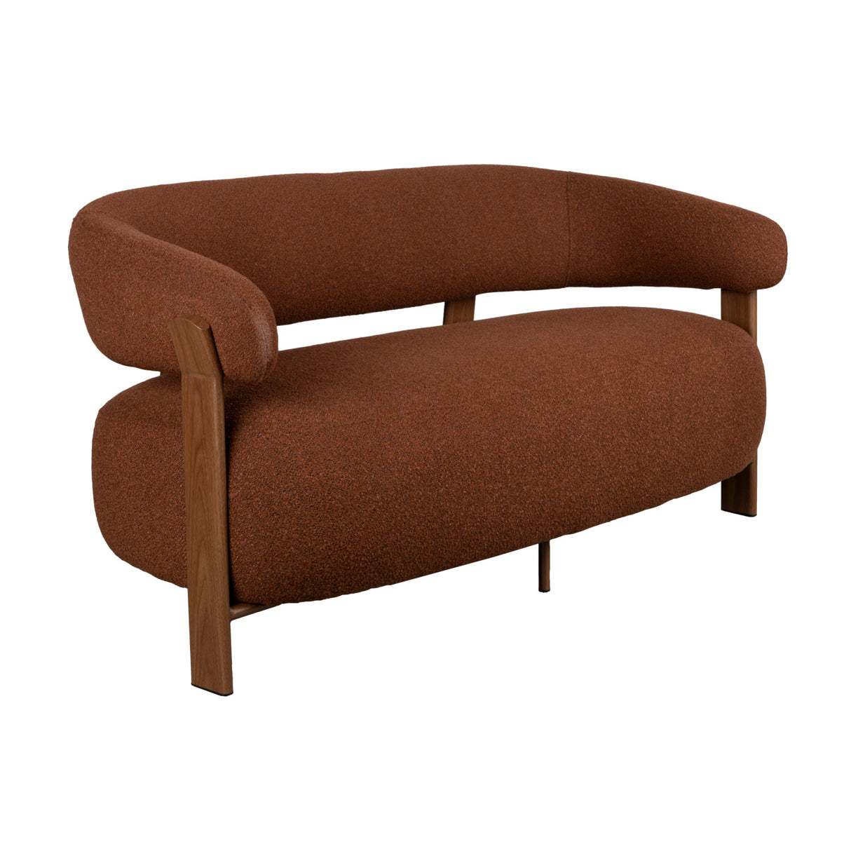 Modern European furniture - Brown Fabric 2-Seater Sofa - www.oroa.com | Oroa.com
