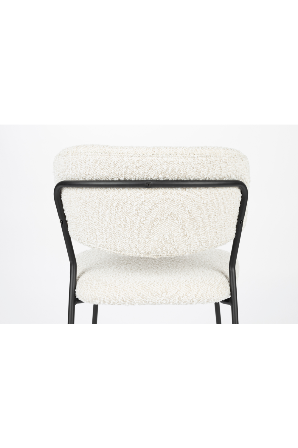 White Bouclé Dining Chairs (2) | DF Jolien | OROA.com
