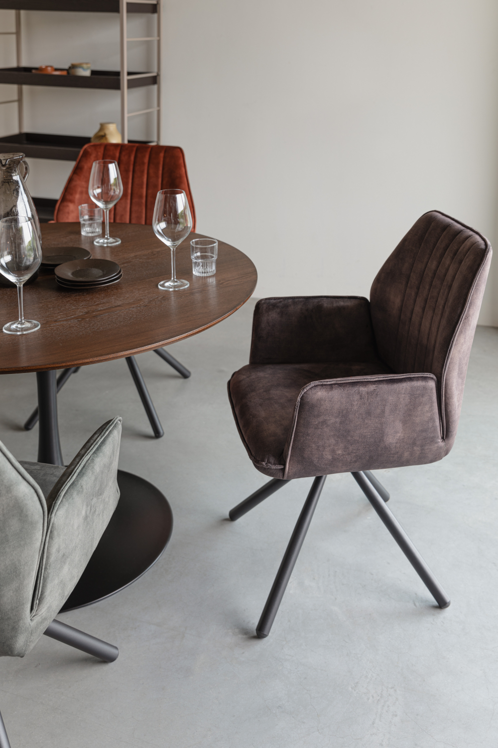 Velvet Modern Dining Armchairs (2) | DF Jamie | OROA.com