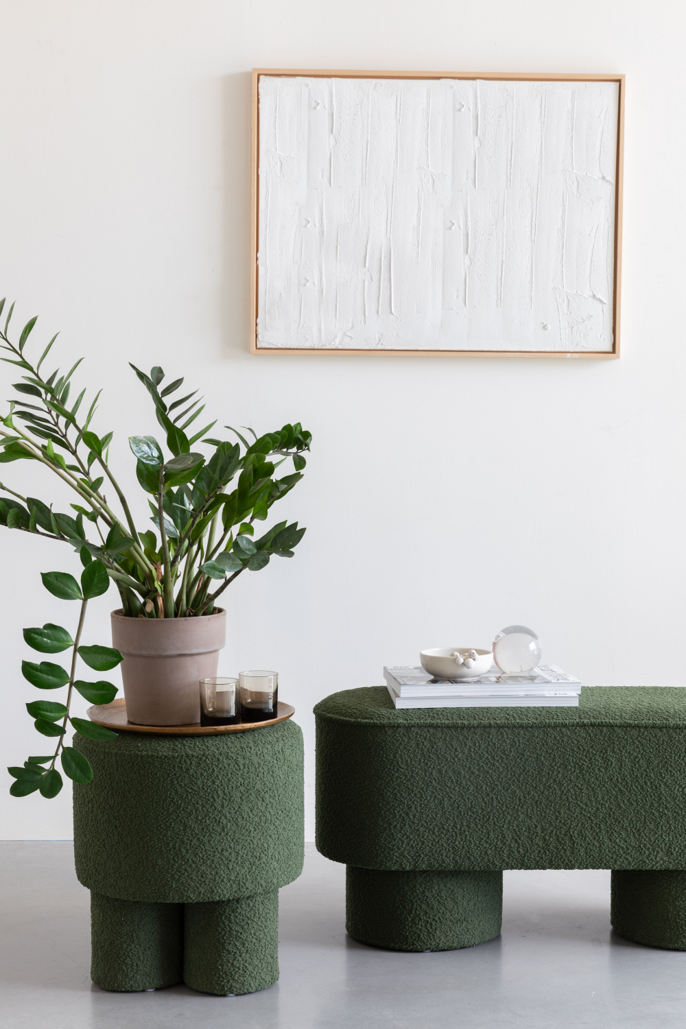 Bouclé Modern Stool | DF Marcos | OROA.com