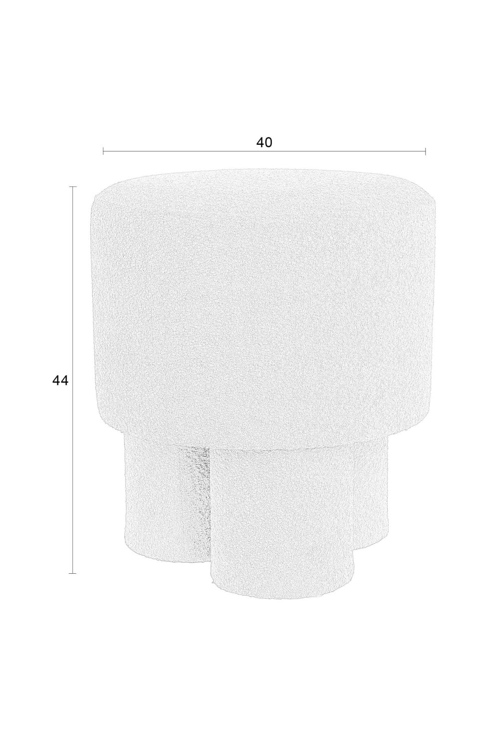 Bouclé Modern Stool | DF Marcos | OROA.com