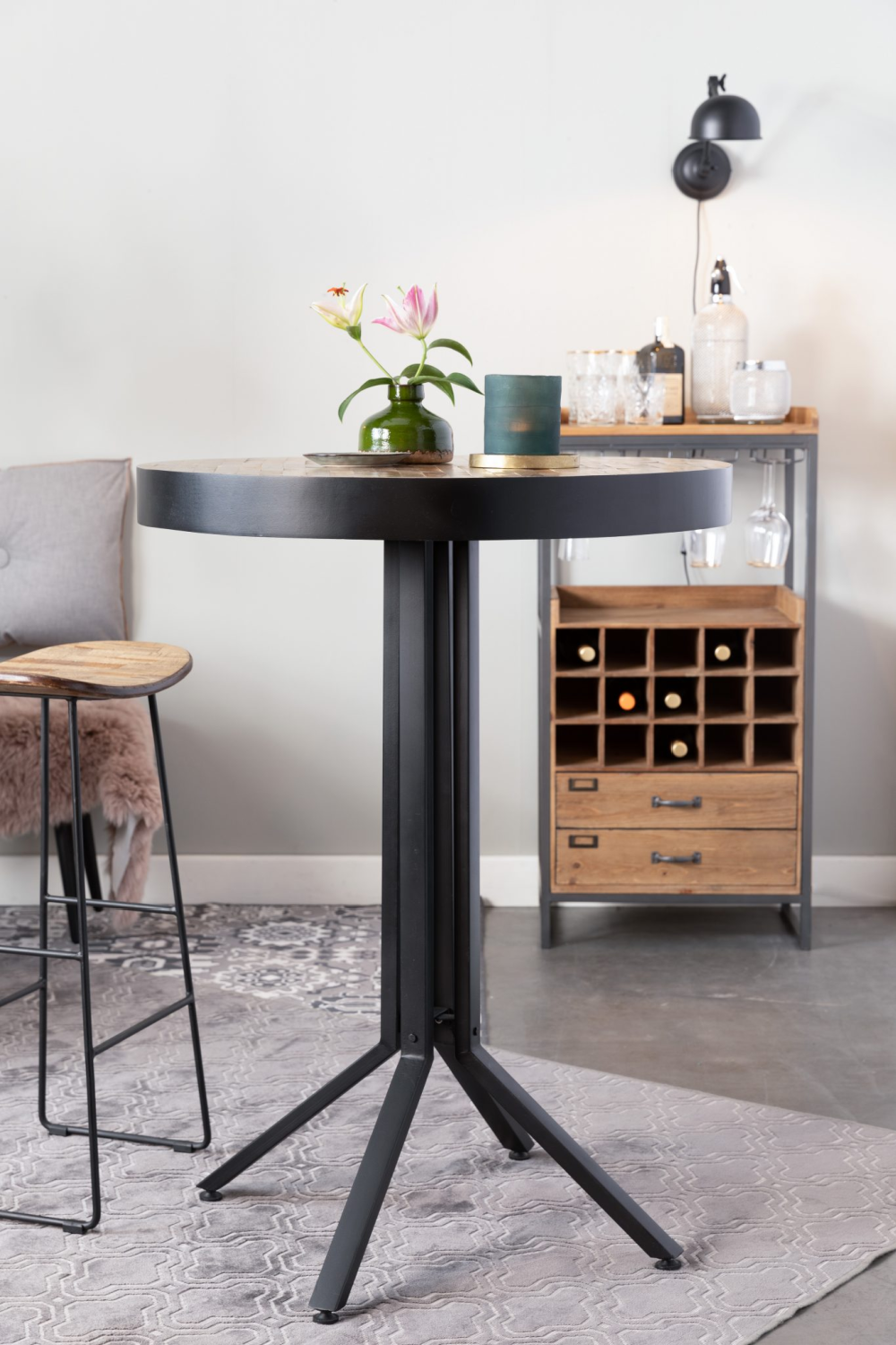 Wood Saddle Bar Stool | DF Tangle | Oroa.com