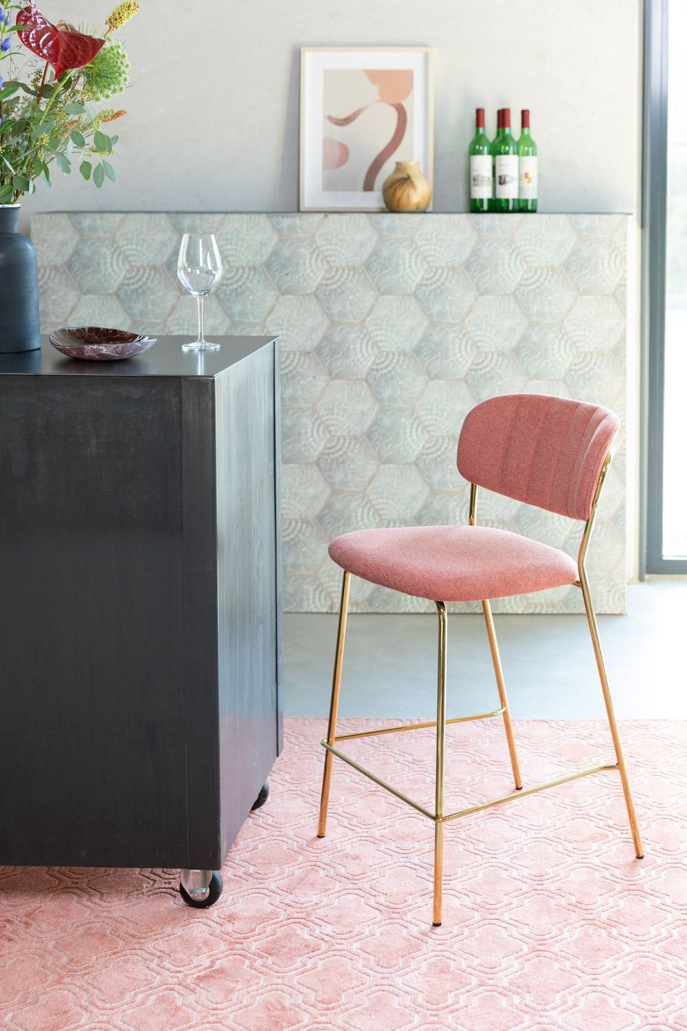 Upholstered Counter Stools (2) | DF Jolien | Oroa.com