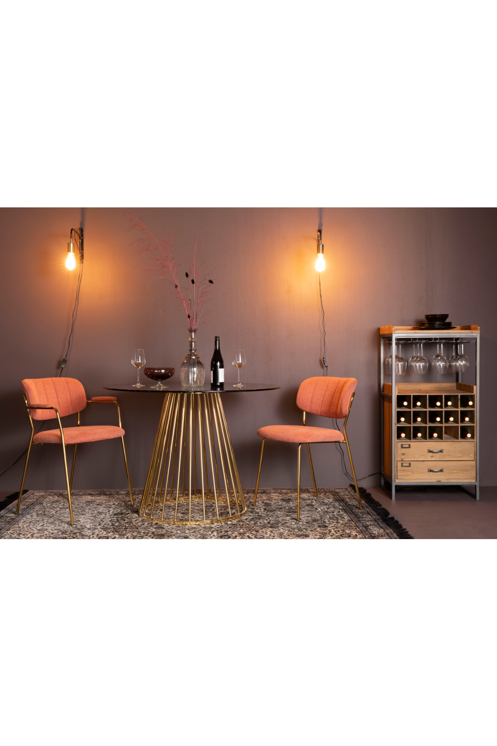 Round Glass Dining Table | DF Floris | OROA.com