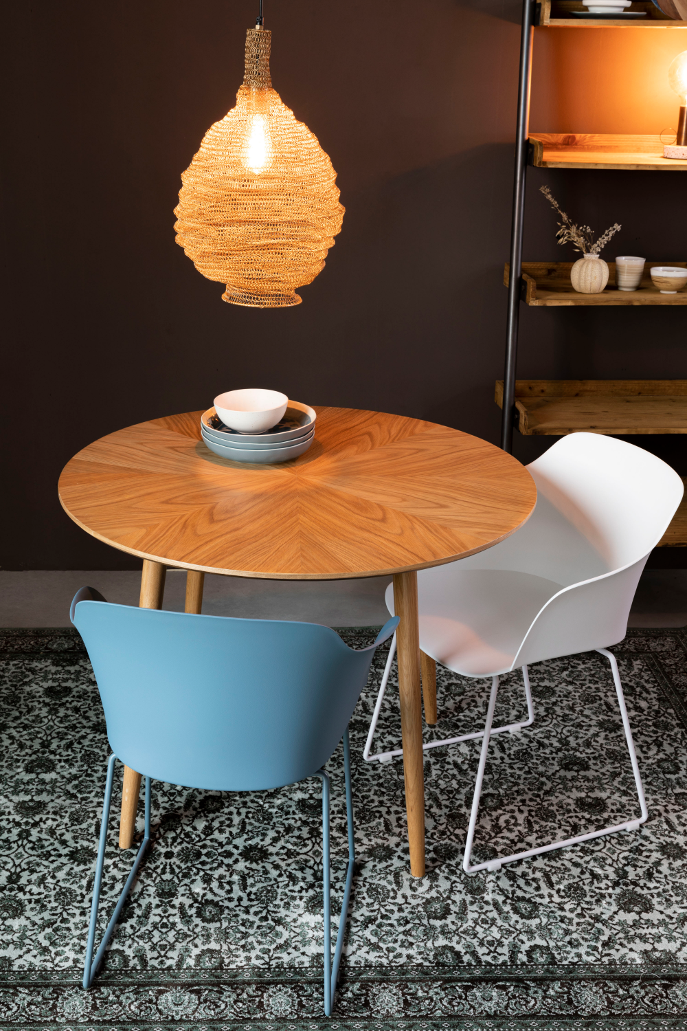 Round Natural Wood Dining Table | DF Fabio | OROA.com