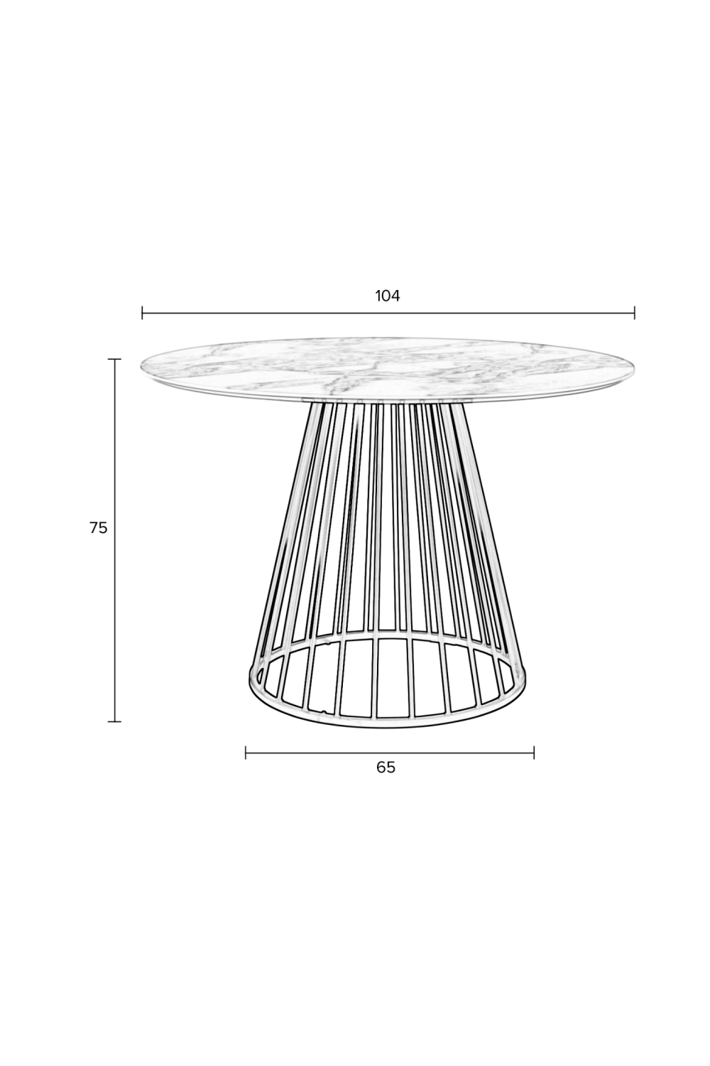 White Marble Pedestal Table | DF Floris | OROA.com