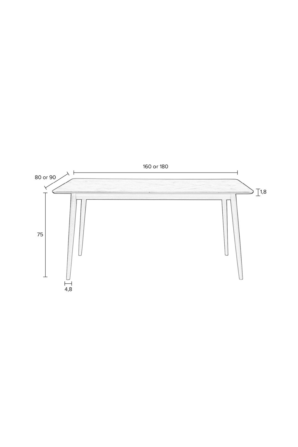 Modern Teak Dining Table | DF Fabio | Oroa.com