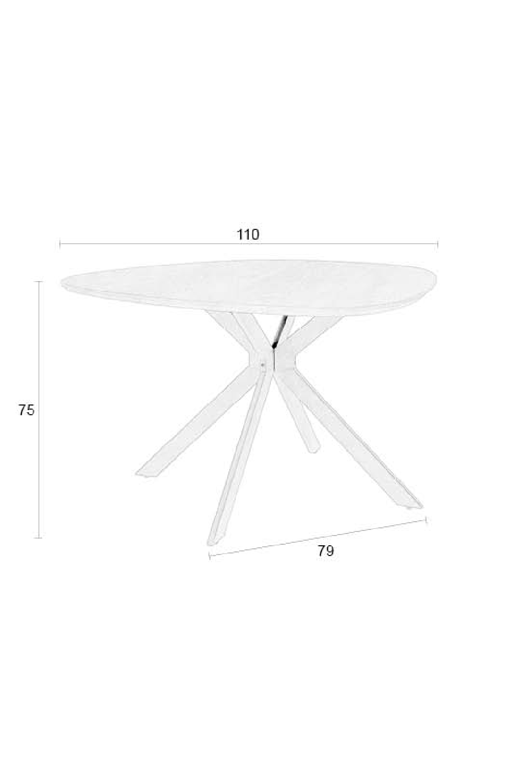 Modern Brown Dining Table | DF Chase | OROA.com