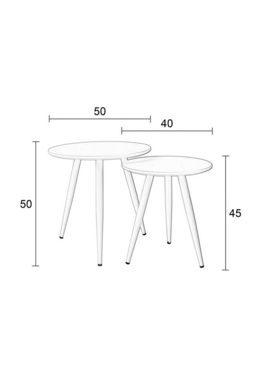 Wooden 3-Legged Side Tables (2) | DF Daven | Oroa.com