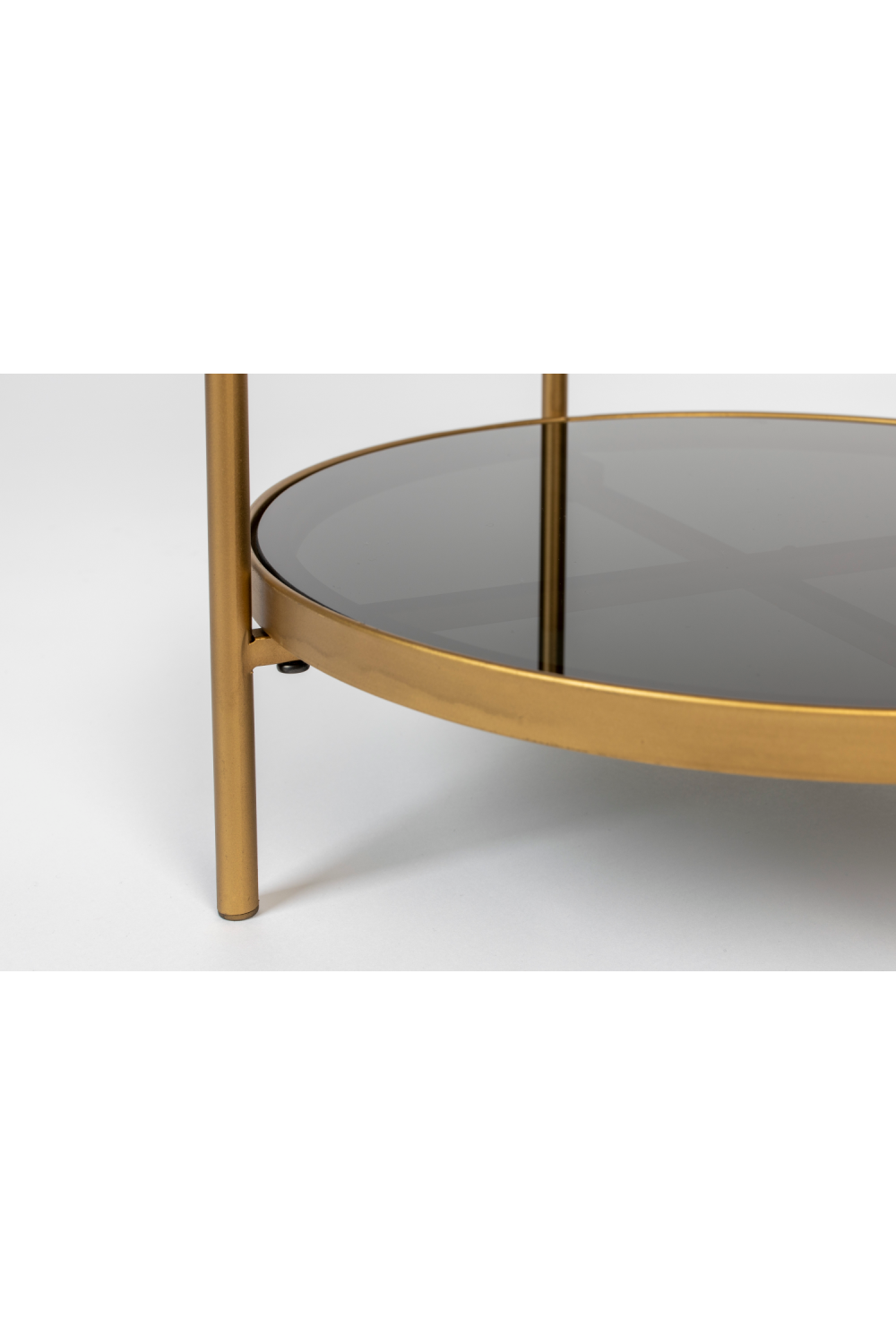 Round Gold Framed Side Table | DF Maeve | OROA.com