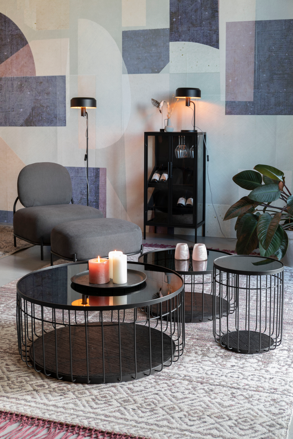 Black Industrial Coffee Table | DF Lance | OROA.com
