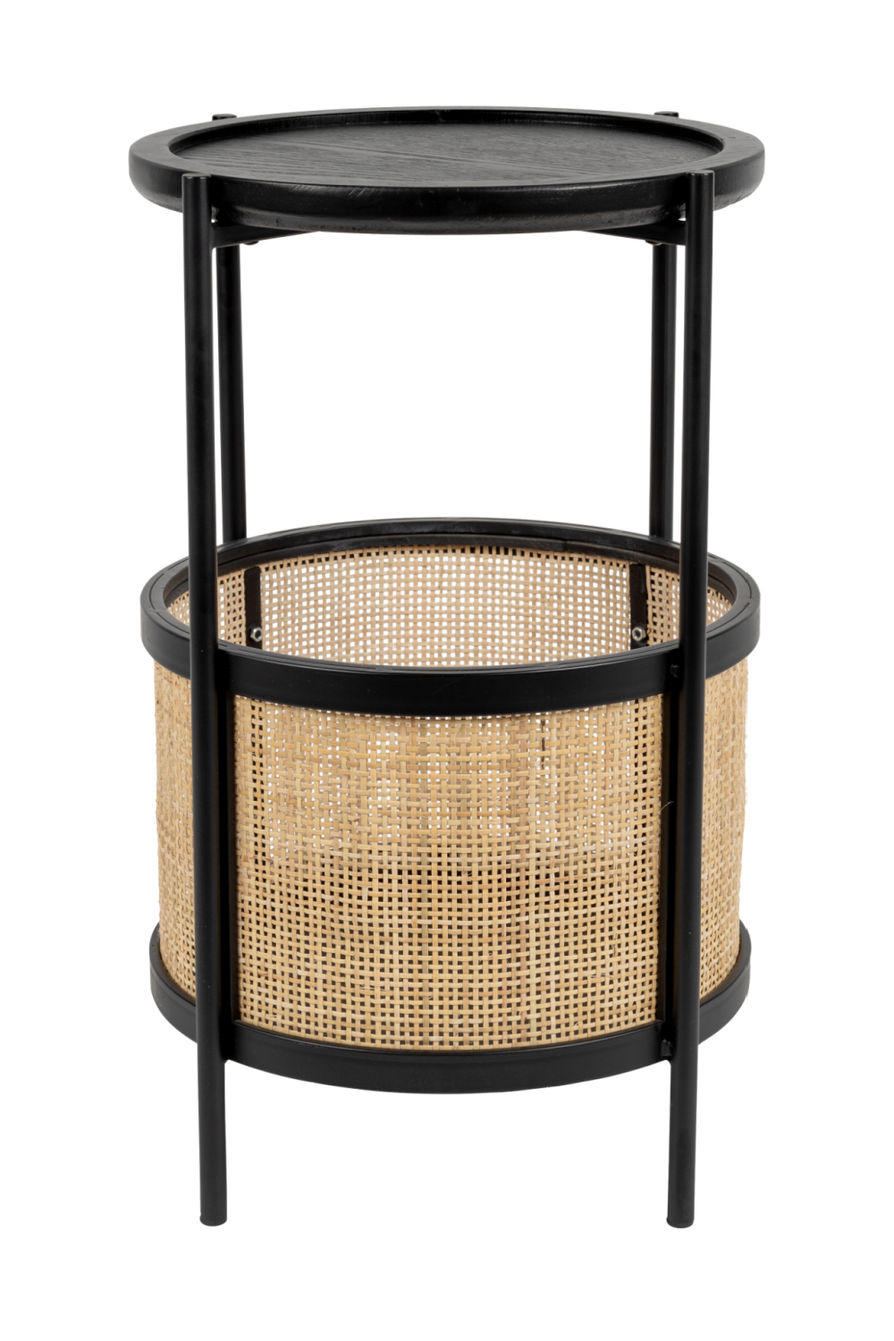 Rattan Accented Side Table | DF Makoto | OROA.com