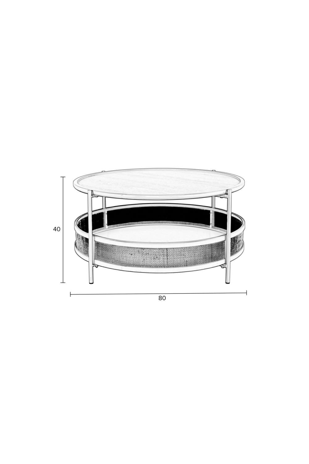 Modern Rattan Coffee Table | DF Makoto | OROA.com