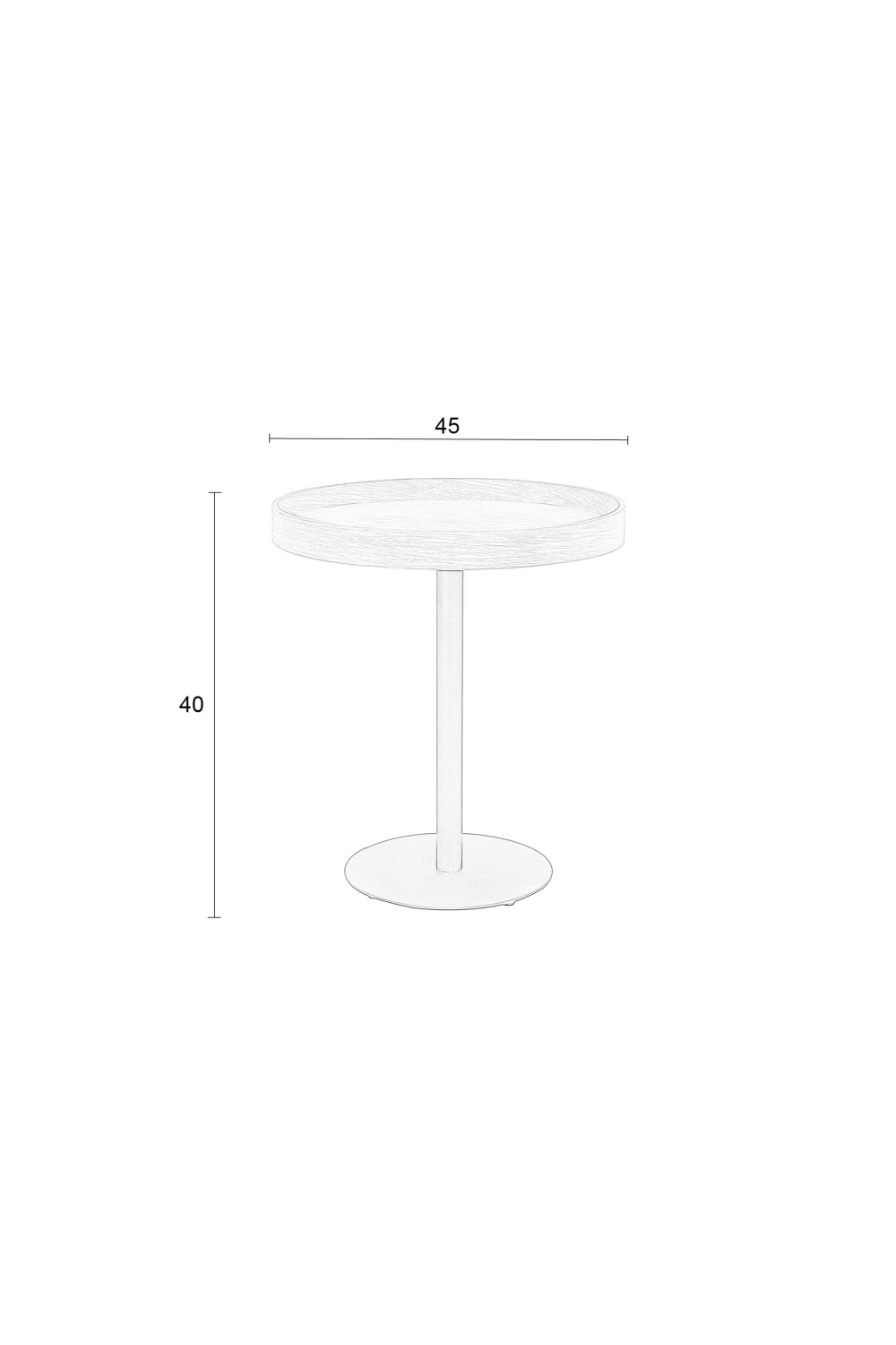 Oak Side Table S | DF Yuri | OROA.com