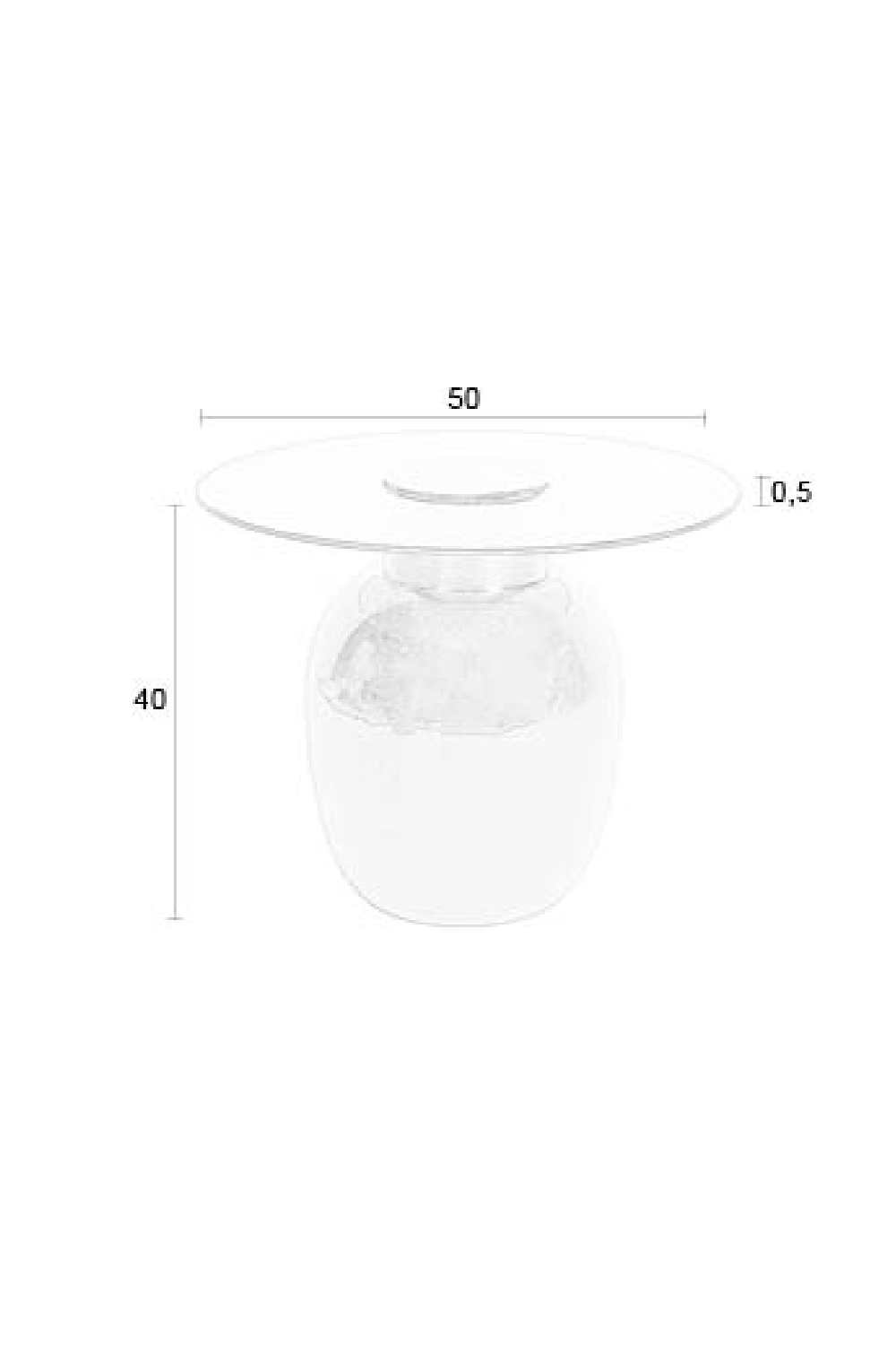 Glass Modern Side Table | DF Mohra | OROA.com