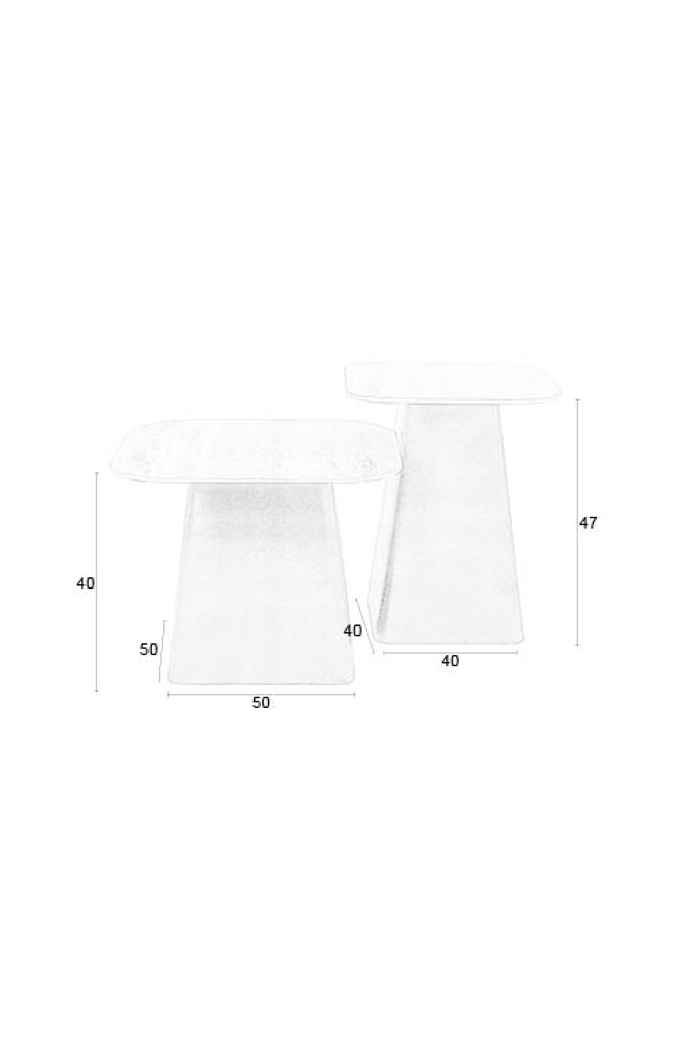 Beige Ceramic Side Table Set (2) | DF Baru | OROA.com
