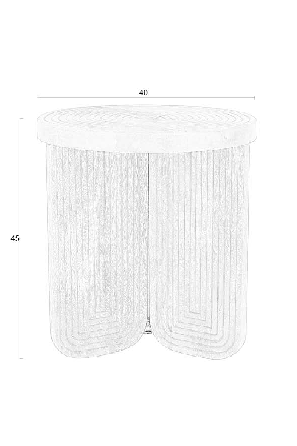 Carved Mango Wood Side Table | DF Maeze | OROA.com