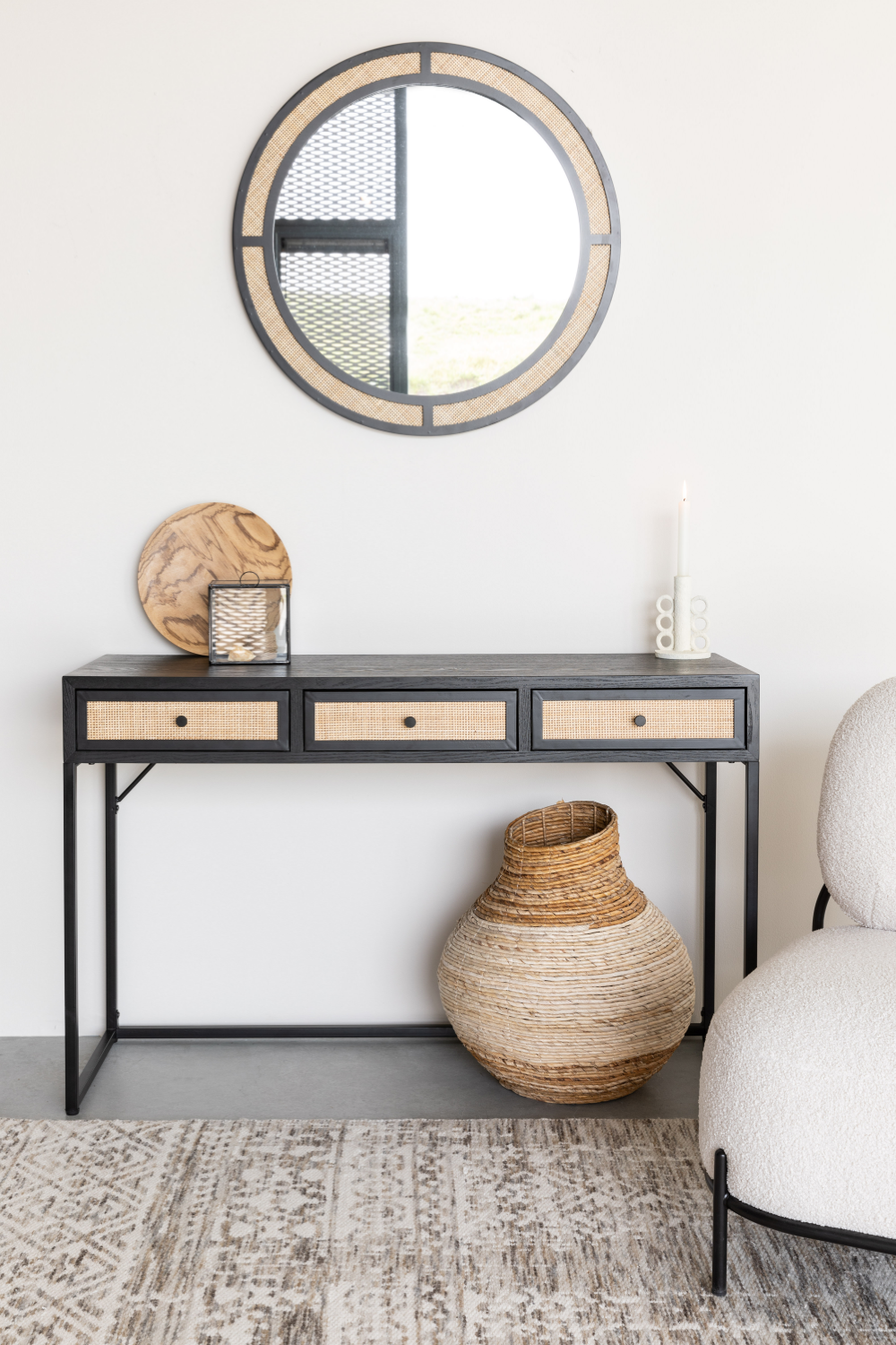 Modern Black Wood Console Table | DF Guuji | OROA.com