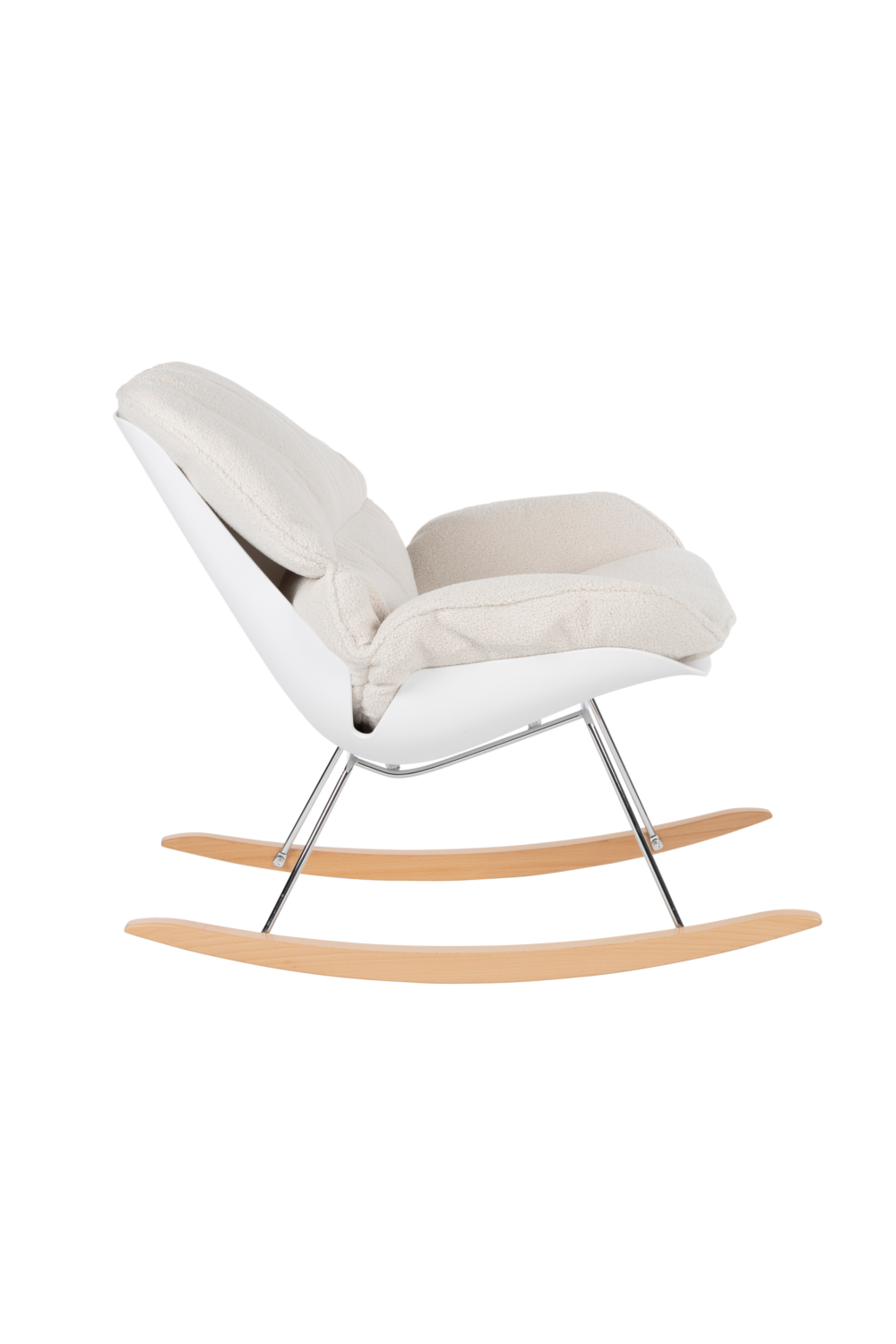 White Upholstered Rocking Chair | DF Rocky | OROA.com