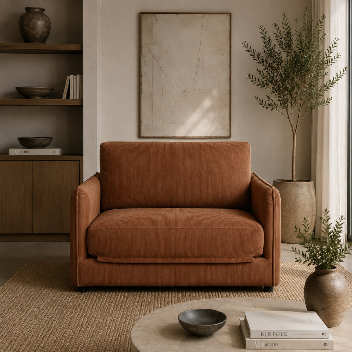 Corduroy Loveseat Sofabed | Oroa.com