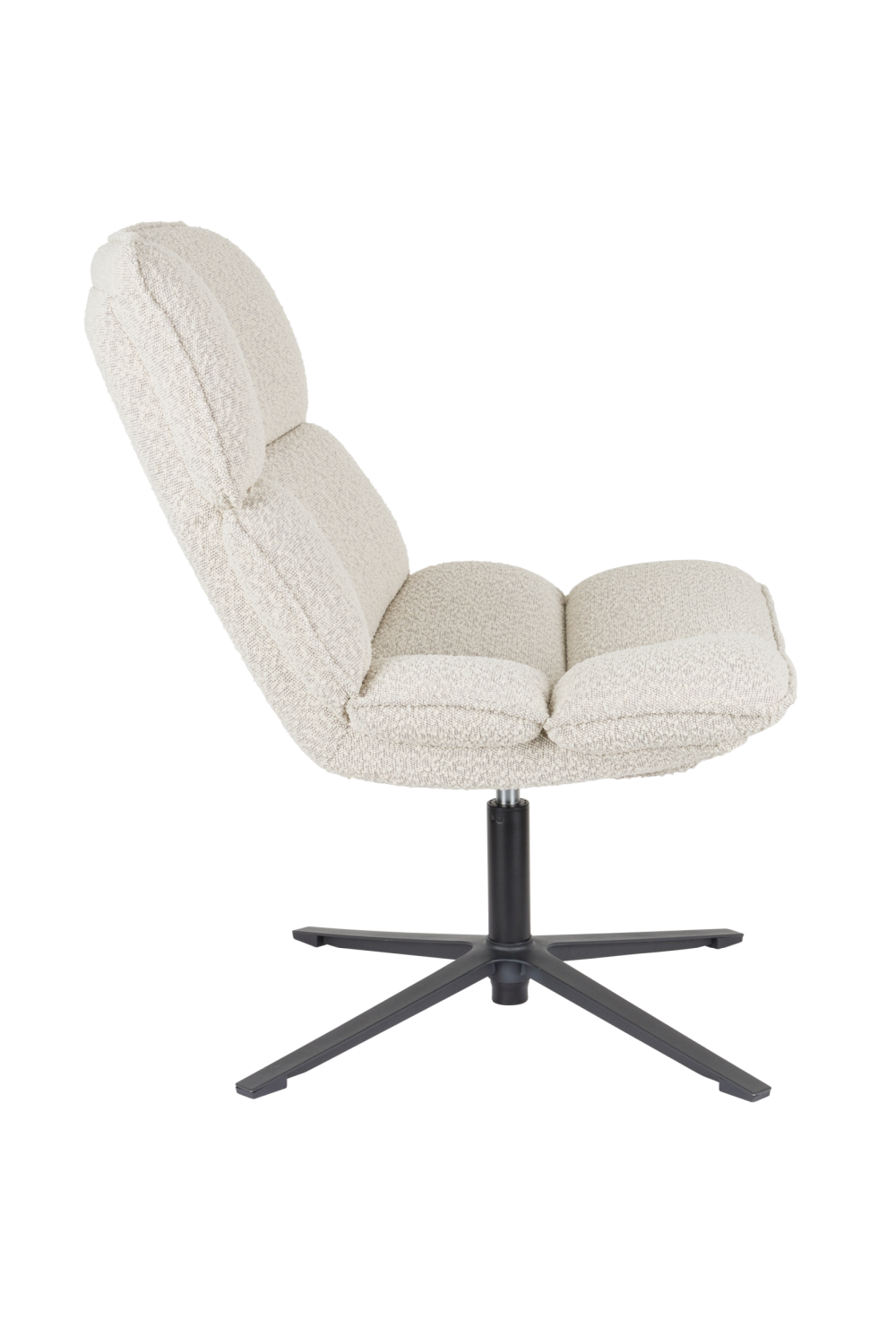 Channeled White Lounge Chair | DF Bros | OROA.com