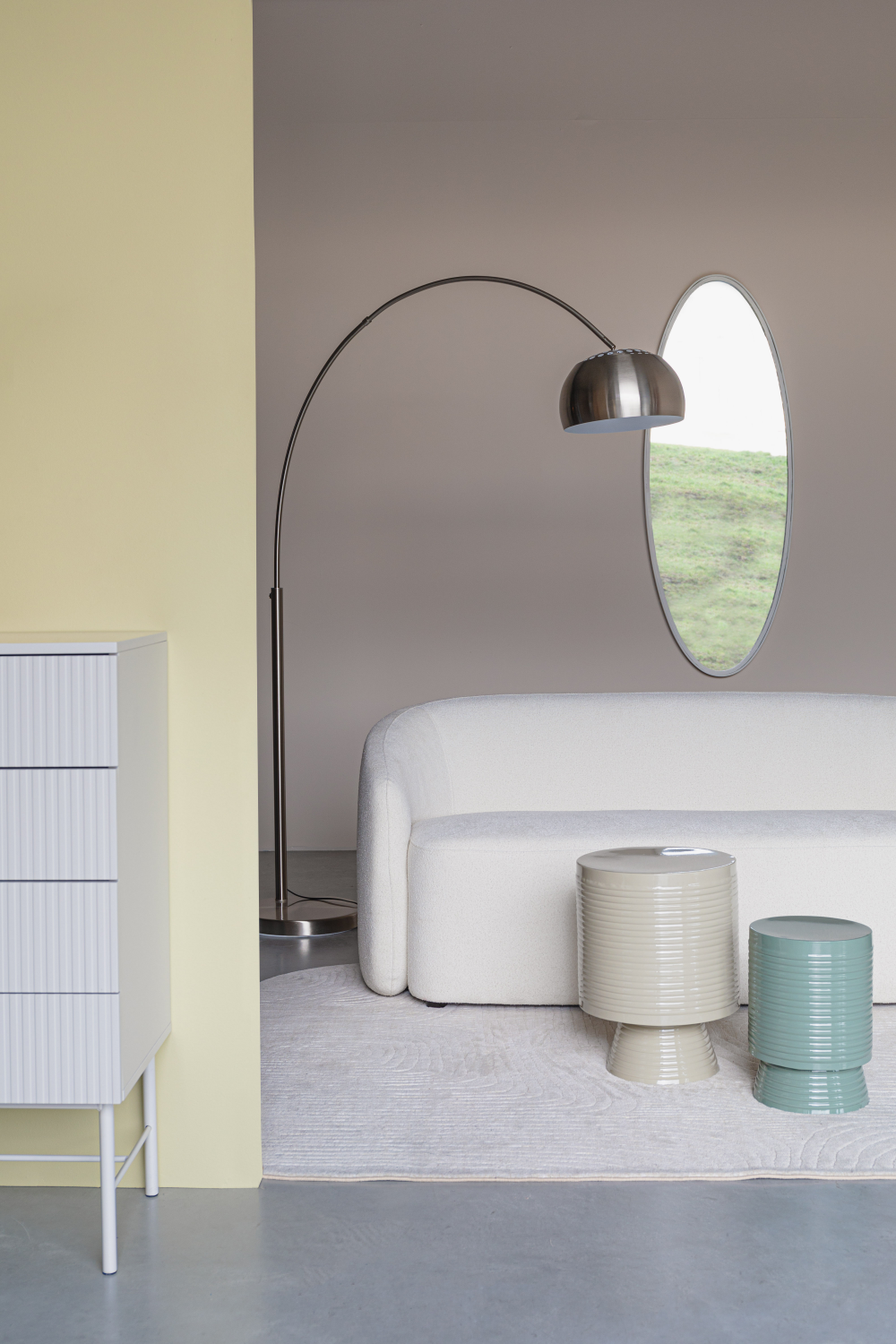 White Minimalist Sofa | DF Len | OROA.com