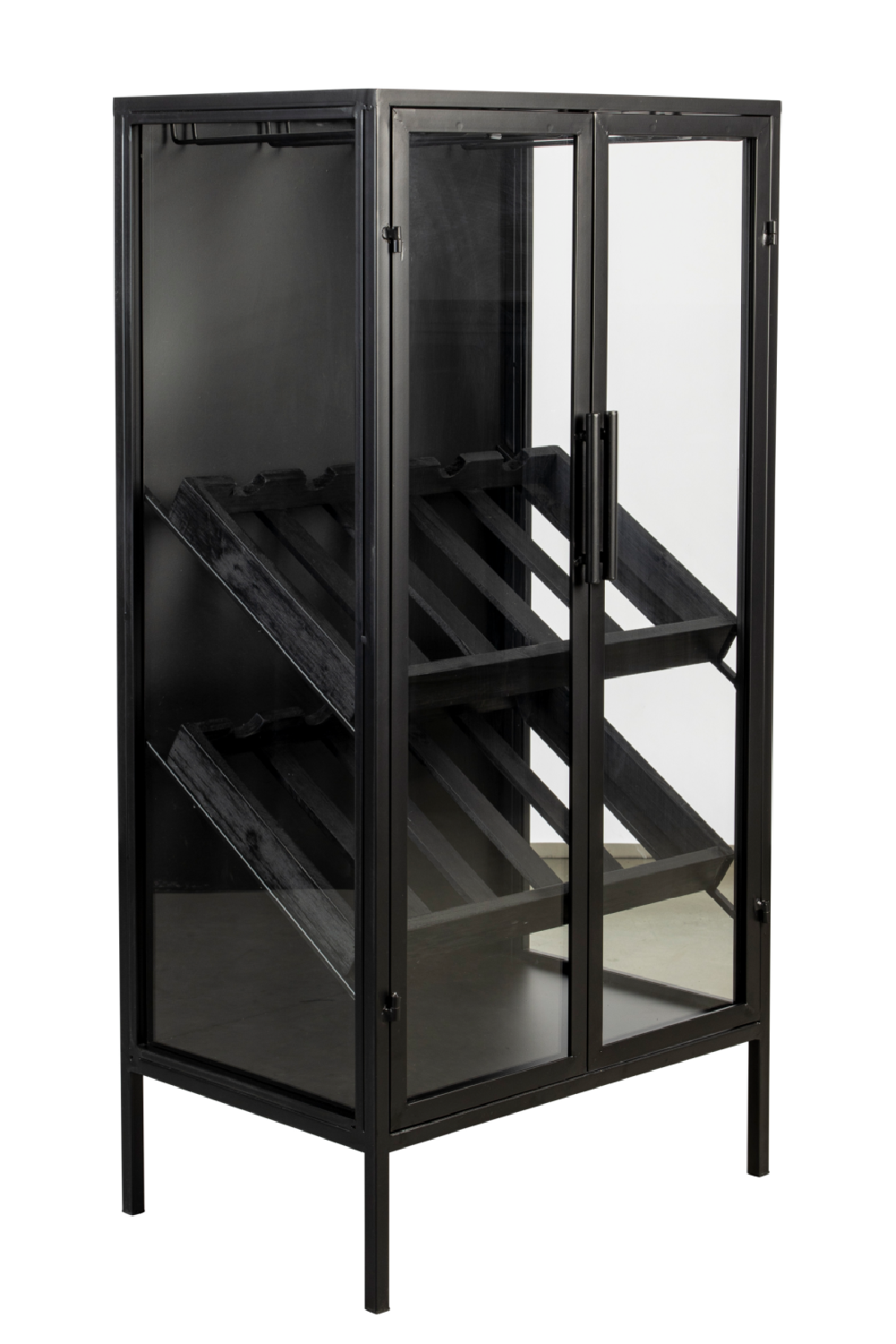 Black Wooden Wine Cabinet | Oroa.com