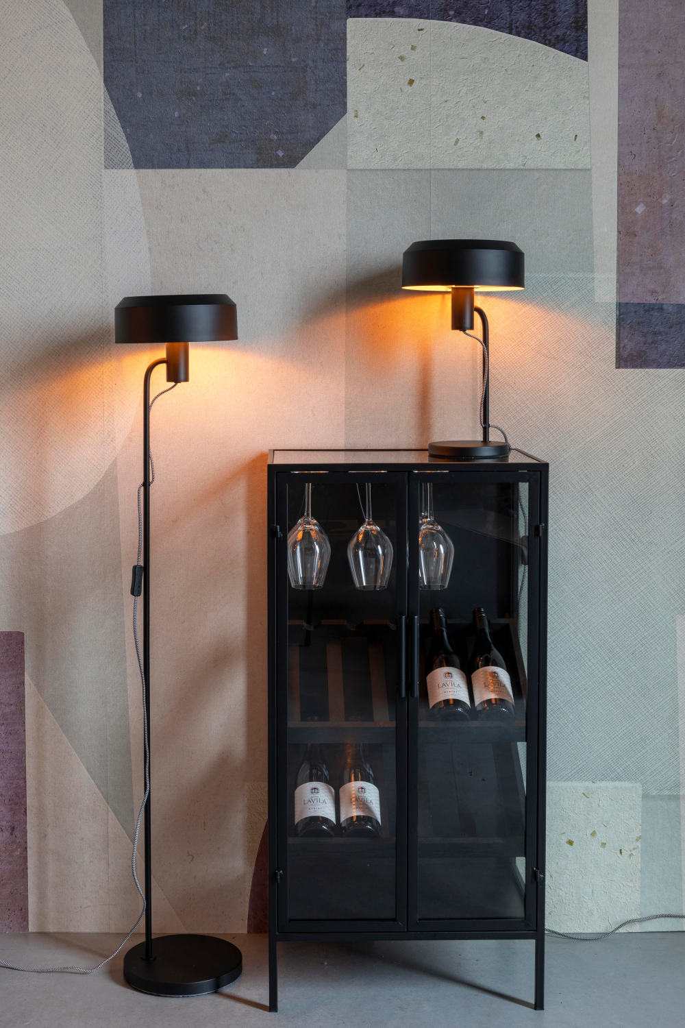 Black Wooden Wine Cabinet | Oroa.com