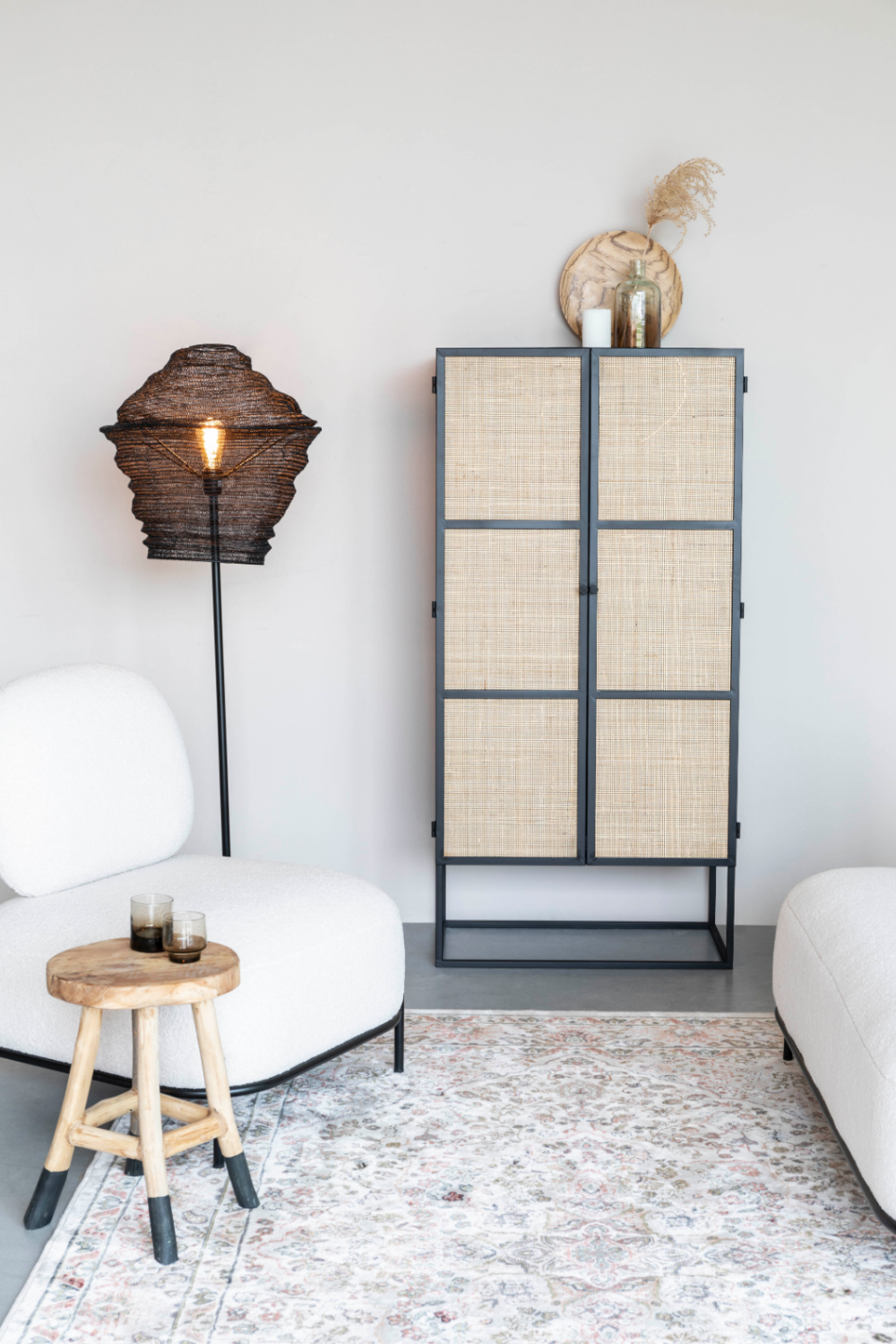 Rattan Webbing Modern Cabinet | DF Guuji | OROA.com