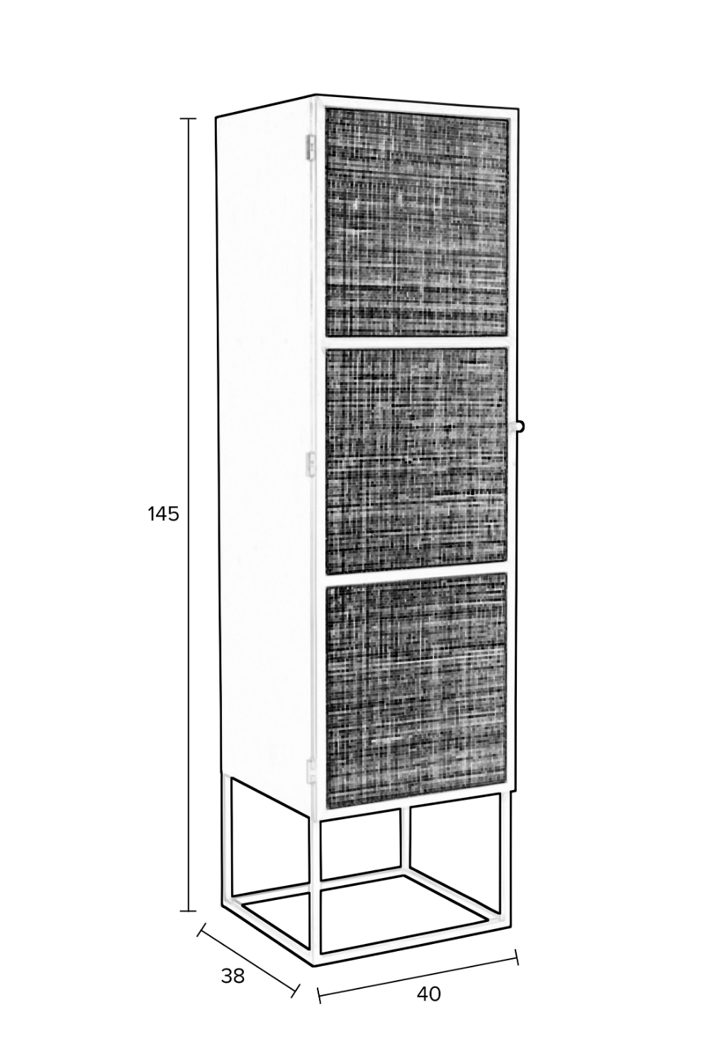 Rattan Webbing Modern Cabinet | DF Guuji | OROA.com