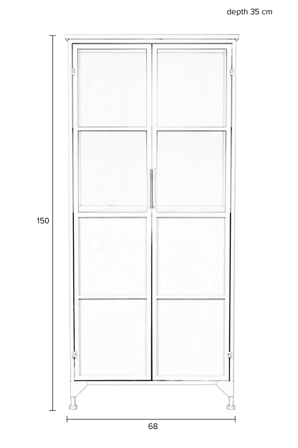 White Metal Cabinet | DF Miya | OROA.com