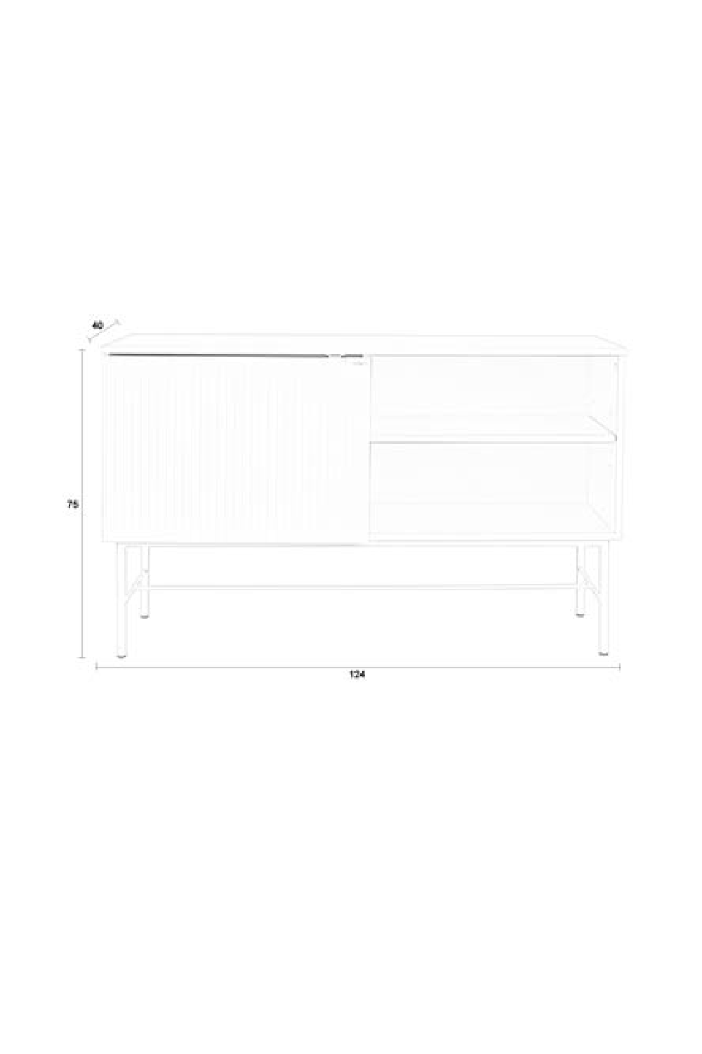 White Minimalist Sideboard | DF Cayo | OROA.com