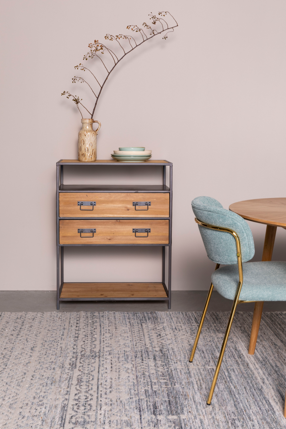 Handwoven Blue Carpet | DF Liv | OROA.com