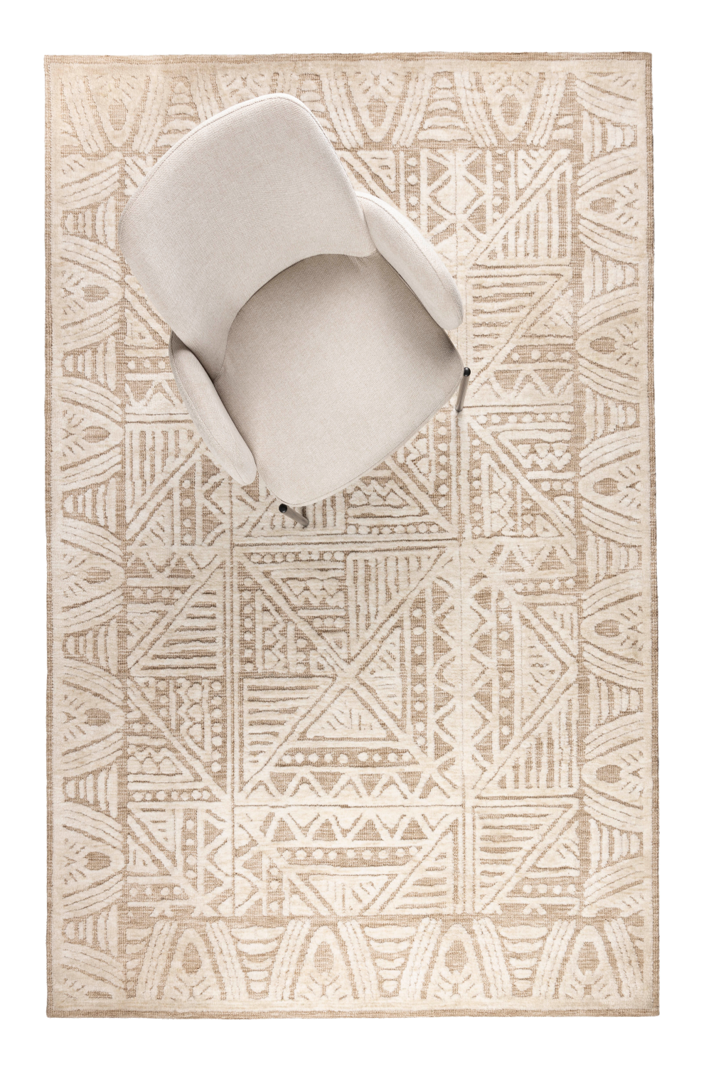 Patterned Beige Carpet 5' x 8' | DF Cuzco | OROA.com