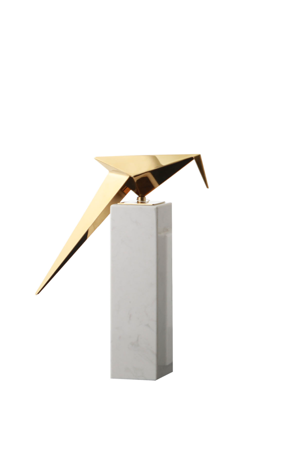 White Marble Brass Bird Sculpture | Liang & Eimil Alma | Oroa.com